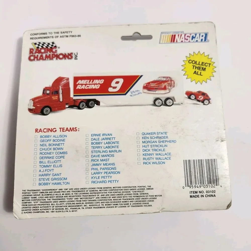 1991 Racing Champions Inc Team Transport Truck Trailer Car #25 Ken Schrader NEW